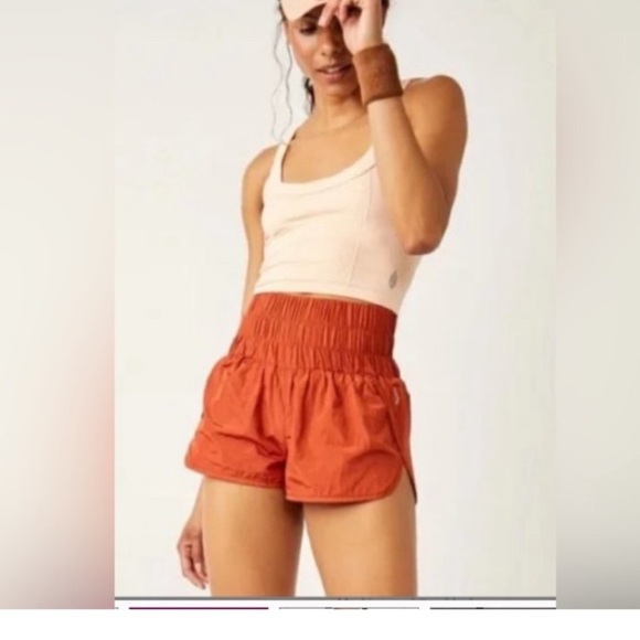 Free People FP Movement The Way Home Shorts Dark Orange Colorful Size Small - Picture 1 of 6